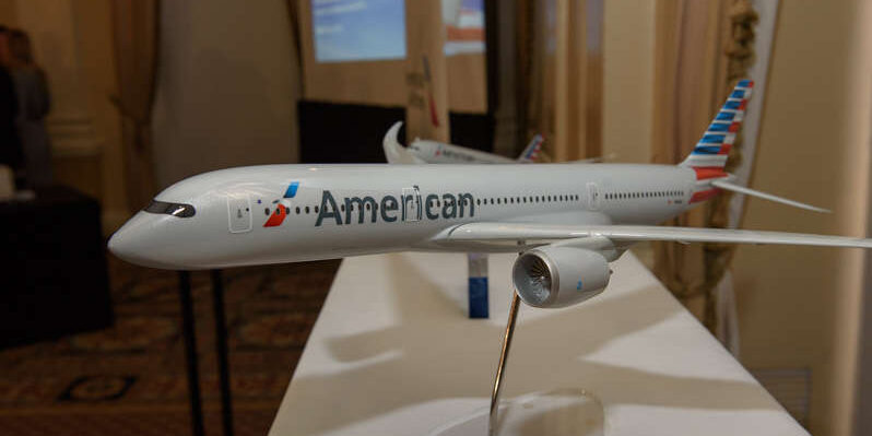 American Airlines model plane